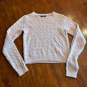 RARE BRANDY MELVILLE Pink Cable Knit Sweater